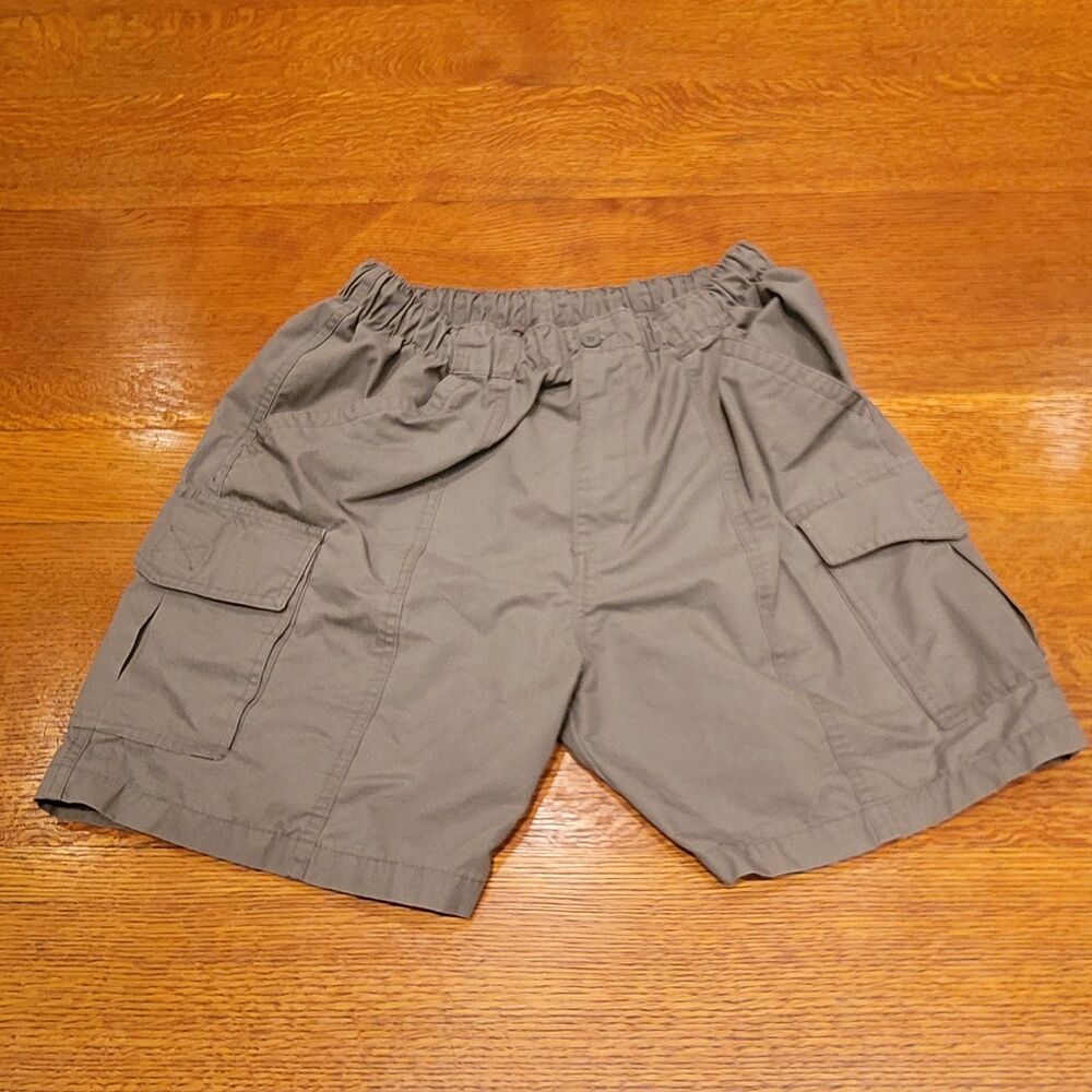 Alpine Design Men's Green Hiking Cargo Shorts Elastic Waist  M Medium